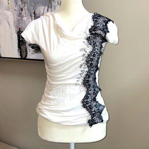 Studio Y Maurices Rocker Grunge Cowlneck Top XS
